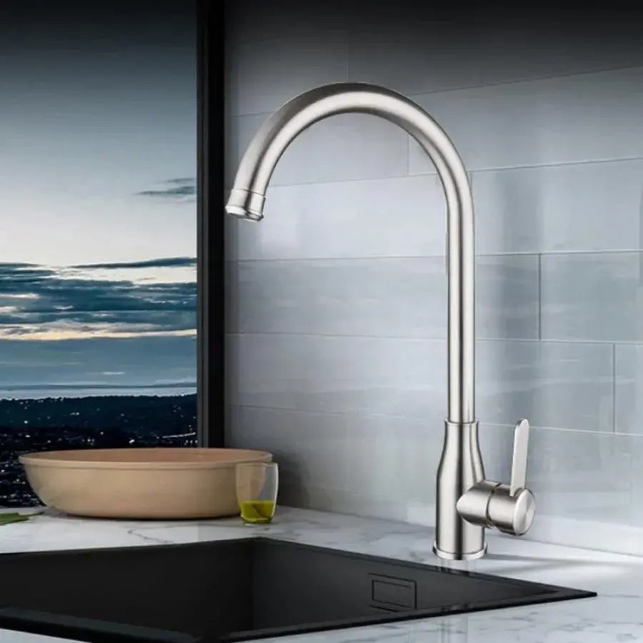 Kitchen Faucet, SUS304 Stainless Steel, Satin, CF010 Kitchen Faucets Default Title Alessandro Design