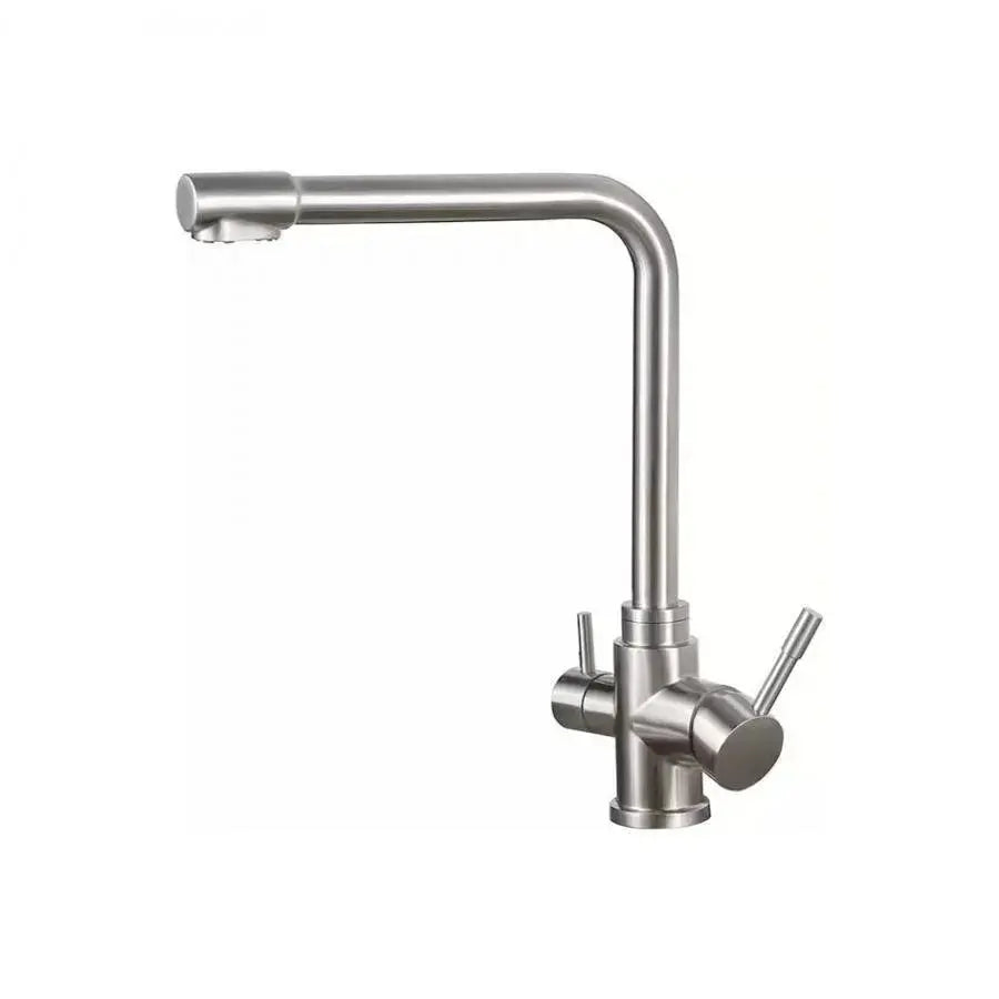 Kitchen Faucet with 3 Stainless Steel Silver CF016 Kitchen Faucets Default Title Alessandro Design