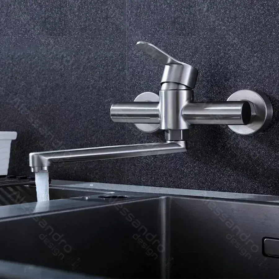 Kitchen Faucet, SUS304 Stainless Steel, Satin, CF037 Kitchen Faucets Default Title Alessandro Design