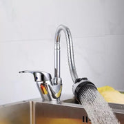 Glossy Chrome Kitchen Faucet LB003, Flexible Faucet, Ceramic Cartridge, Complete Set with Connections and Fixing System Kitchen Faucets Default Title Alessandro Design