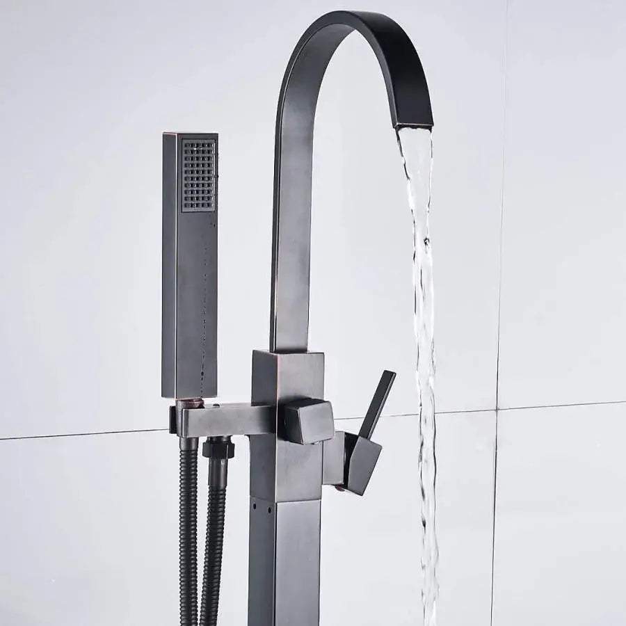 Square Frame Floor Faucet, Sanitary Brass, Black, CF2036 Faucets & Shower Columns Default Title Alessandro Design