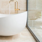 Floor Faucet with Pipe and Hose, Sanitary Brass, Gold, CF2041 Faucets & Shower Columns Default Title Alessandro Design