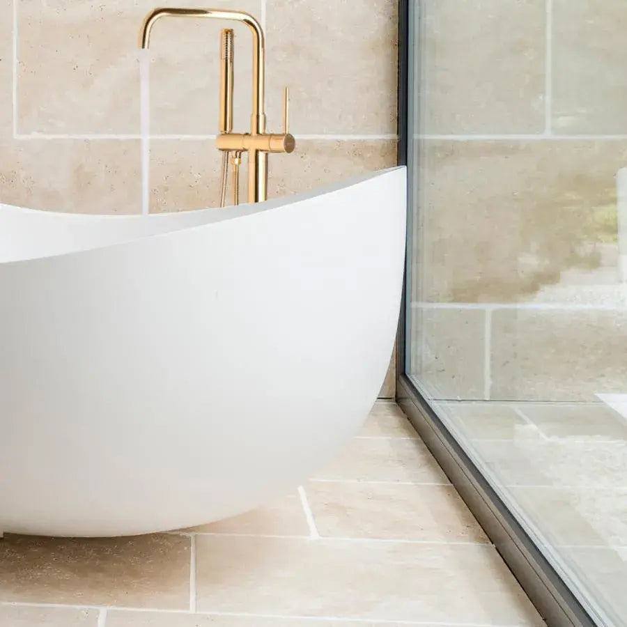 Floor Faucet with Pipe and Hose, Sanitary Brass, Gold, CF2041 Faucets & Shower Columns Default Title Alessandro Design