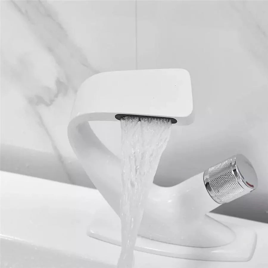 Basin Faucet, Sanitary Brass, White, OD/2058 Bathroom Faucets Default Title Alessandro Design