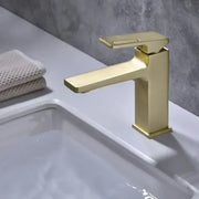 Single-lever Basin Faucet Ceramic Cartridge Sanitary Brass Golden Satin Connections and Fixing Kit Included 9807D Bathroom Faucets Default Title Alessandro Design