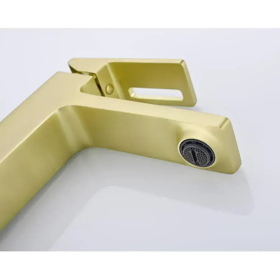 Single-lever Basin Faucet Ceramic Cartridge Sanitary Brass Golden Satin Connections and Fixing Kit Included 9807D Bathroom Faucets Default Title Alessandro Design