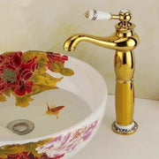 Basin Faucet, Sanitary Brass, Gold, CF/1008 Bathroom Faucets Default Title Alessandro Design