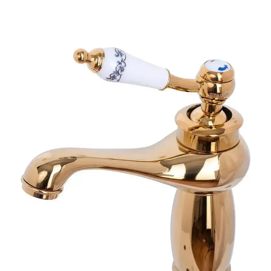 Basin Faucet, Sanitary Brass, Gold, CF/1008 Bathroom Faucets Default Title Alessandro Design