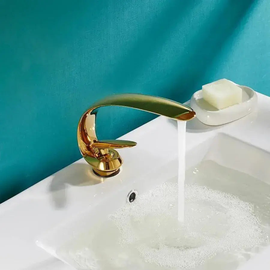 Basin Faucet, Sanitary Brass, Gold, OD/2054 Bathroom Faucets Default Title Alessandro Design