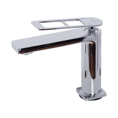 Single lever basin faucet Ceramic cartridge Sanitary brass Glossy chrome Connections and fixing kit included 9707