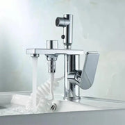 Multifunctional washbasin faucet with pull-out shower, glossy chrome finish, modern design Bathroom Faucets Default Title Alessandro Design