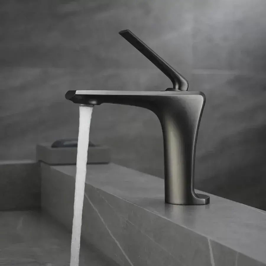 Basin Faucet, Sanitary Brass, Satin Grey, 10007N Bathroom Faucets Default Title Alessandro Design