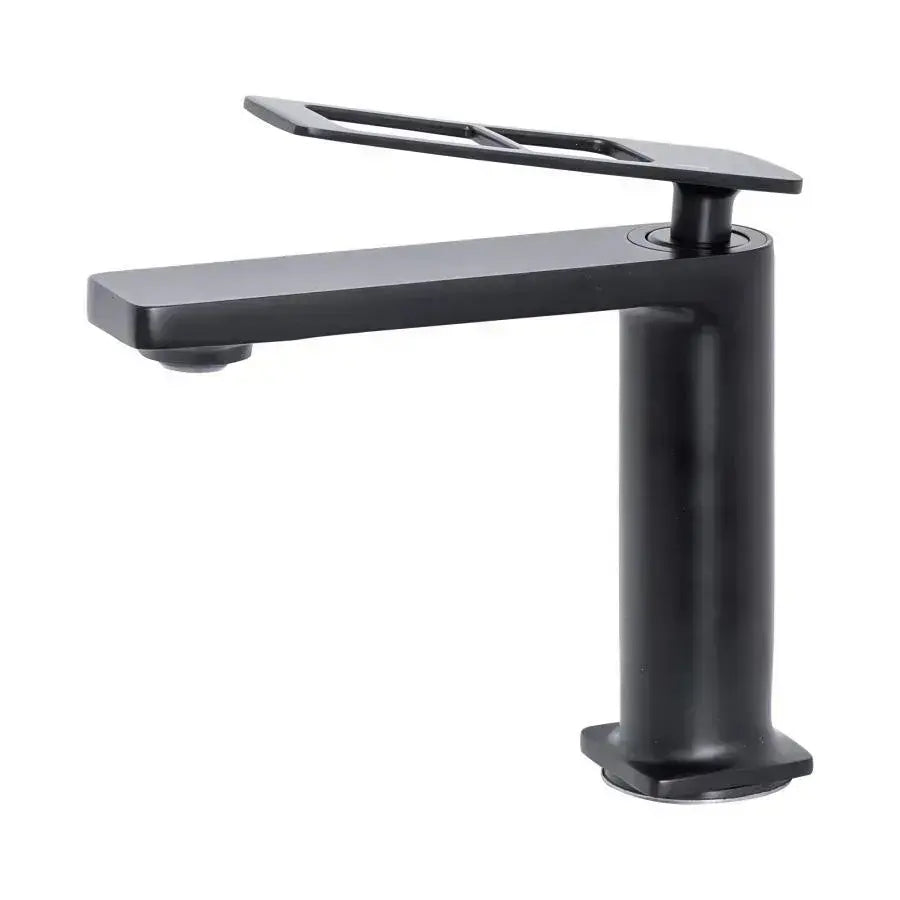 Single-lever Basin Faucet Ceramic Cartridge Sanitary Brass Black Connections and Fixing Kit Included 9707H Bathroom Faucets Default Title Alessandro Design