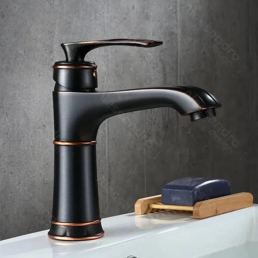 Sink Faucet, Metal, Black, OD01/B Bathroom Faucets Default Title Alessandro Design