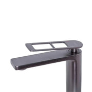 Single-lever Basin Faucet Ceramic Cartridge Sanitary Brass Satin Gray Connections and Fixing Kit Included 9707N Bathroom Faucets Default Title Alessandro Design
