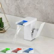 Basin faucet, White, RGB light, Color change depending on water temperature, OD3011 Bathroom faucets Default Title Alessandro Design
