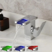Sink Faucet, Chrome, RGB Light, Color Change Depending on Water Temperature, OD3014 Bathroom Faucets Default Title Alessandro Design