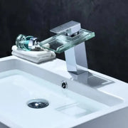 Basin Faucet, Alloy and Glass, Chrome, RGB Light, Color Change Depending on Water Temperature, OD3008 Bathroom Faucets Default Title Alessandro Design