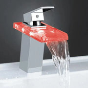 Basin Faucet, Alloy and Glass, Chrome, RGB Light, Color Change Depending on Water Temperature, OD3008 Bathroom Faucets Default Title Alessandro Design
