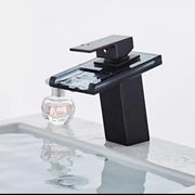 Basin Faucet, Alloy and Glass, Black, OD3007 Bathroom Faucets Default Title Alessandro Design