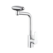 Basin Faucet Ceramic Cartridge Rotary Spout Shiny Chrome Connections Included EC02 Bathroom Faucets Default Title Alessandro Design