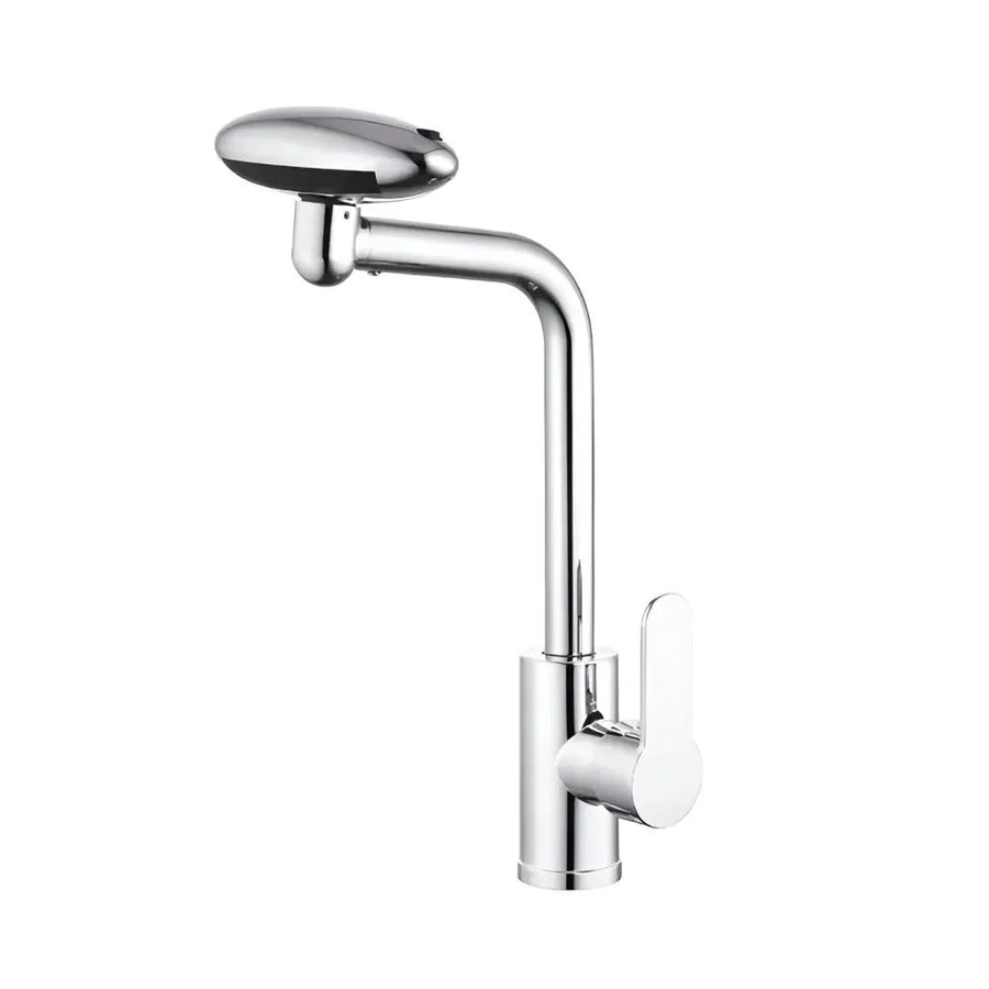 Basin Faucet Ceramic Cartridge Rotary Spout Shiny Chrome Connections Included EC02 Bathroom Faucets Default Title Alessandro Design
