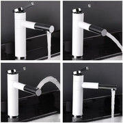 Washbasin faucet with pull-out shower, sanitary brass, white, WZX/2021 Bathroom faucets Default Title Alessandro Design