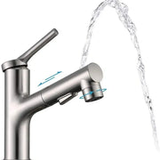 Washbasin Faucet with Pull-out Shower, Sanitary Brass, Chrome, 9337 Bathroom Faucets Default Title Alessandro Design