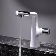 Washbasin faucet with pull-out shower, sanitary brass, chrome and white, MP016B/C Bathroom faucets Default Title Alessandro Design