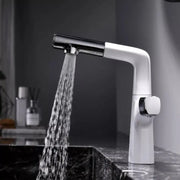 Washbasin faucet with pull-out shower, sanitary brass, chrome and white, MP016B/C Bathroom faucets Default Title Alessandro Design