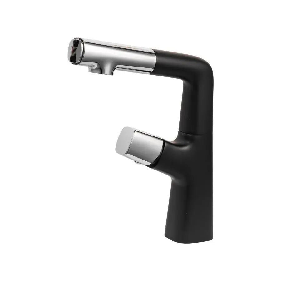 Washbasin faucet with pull-out shower, sanitary brass, chrome and black, MP016H/C Bathroom faucets Default Title Alessandro Design