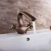 Swan Neck Basin Faucet, Metal, Antique Gold, OD/2045 Bathroom Faucets Default Title Alessandro Design