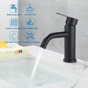Sink Faucet, SUS304 Stainless Steel, Black, HS/LY007 Bathroom Faucets Default Title Alessandro Design