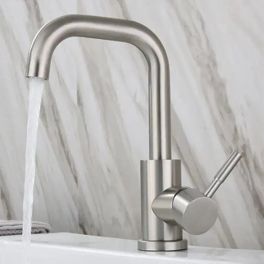 Sink Faucet, SUS304 Stainless Steel, Satin, MP007 Bathroom Faucets Default Title Alessandro Design