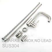 Sink Faucet, SUS304 Stainless Steel, Satin, MP007 Bathroom Faucets Default Title Alessandro Design