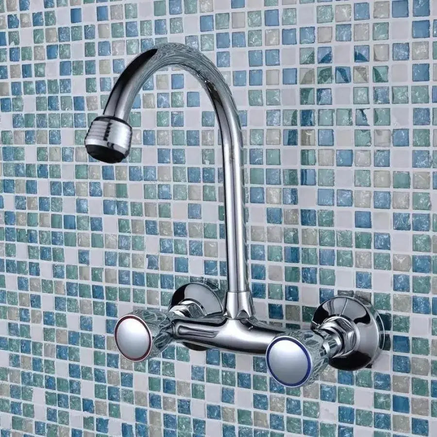 Wall Faucet with Rosette and Rotating Spout, Alloy, Chrome, PR001 Bathroom Faucets Default Title Alessandro Design