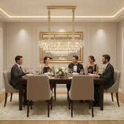 Crystal Chandelier Regalis 11x E14, Diameter 85cm, Shiny Gold, Adjustable Height, Metal and Crystal