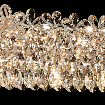 Crystal Chandelier Regalis 11x E14, Diameter 85cm, Shiny Gold, Adjustable Height, Metal and Crystal
