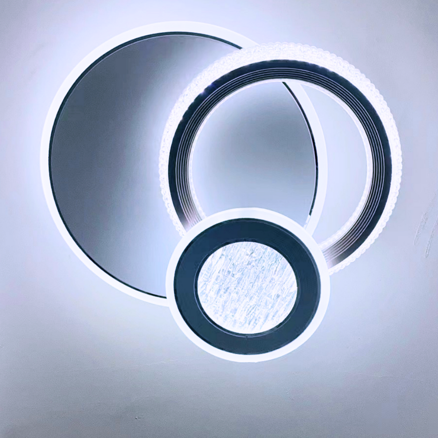 LED Chandelier NYXORA 44W, 3 Circles, Cold/Warm/Neutral light, White LED Chandeliers Default Title Alessandro Design