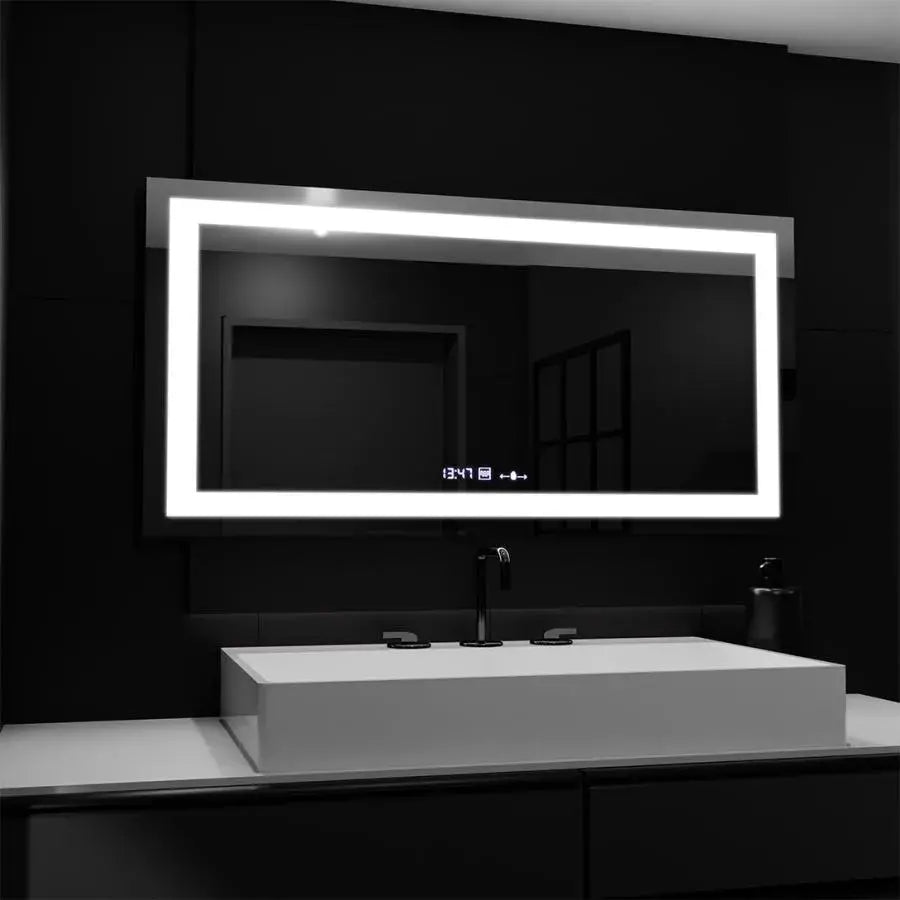 Rectangular LED mirror, 160x80cm, Verite MotionGlow Marcello, Demisting System, Clock & Thermometer, Dimable Mirrors Marcello Default Title Alessandro Design