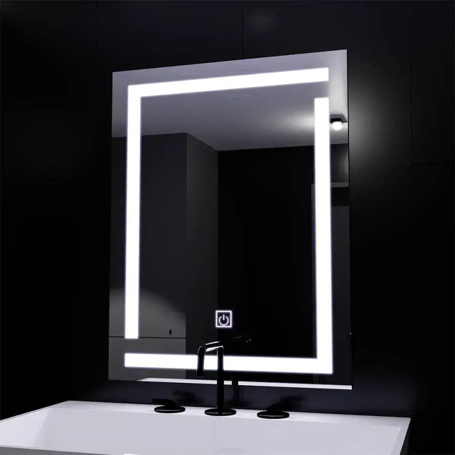 Giga LED Mirror, 60x80cm, 14W, Touch, 6000K Light Korman Mirrors E Default Title Alessandro Design