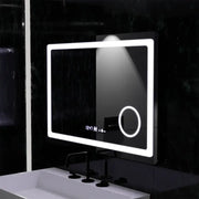 Rectangular LED Mirror, 90x60cm, Souverain MotionGlow Marcello, De-fogging System, Clock & Thermometer, Cosmetic Magnifier, Dimable Marcello Mirrors Default Title Alessandro Design