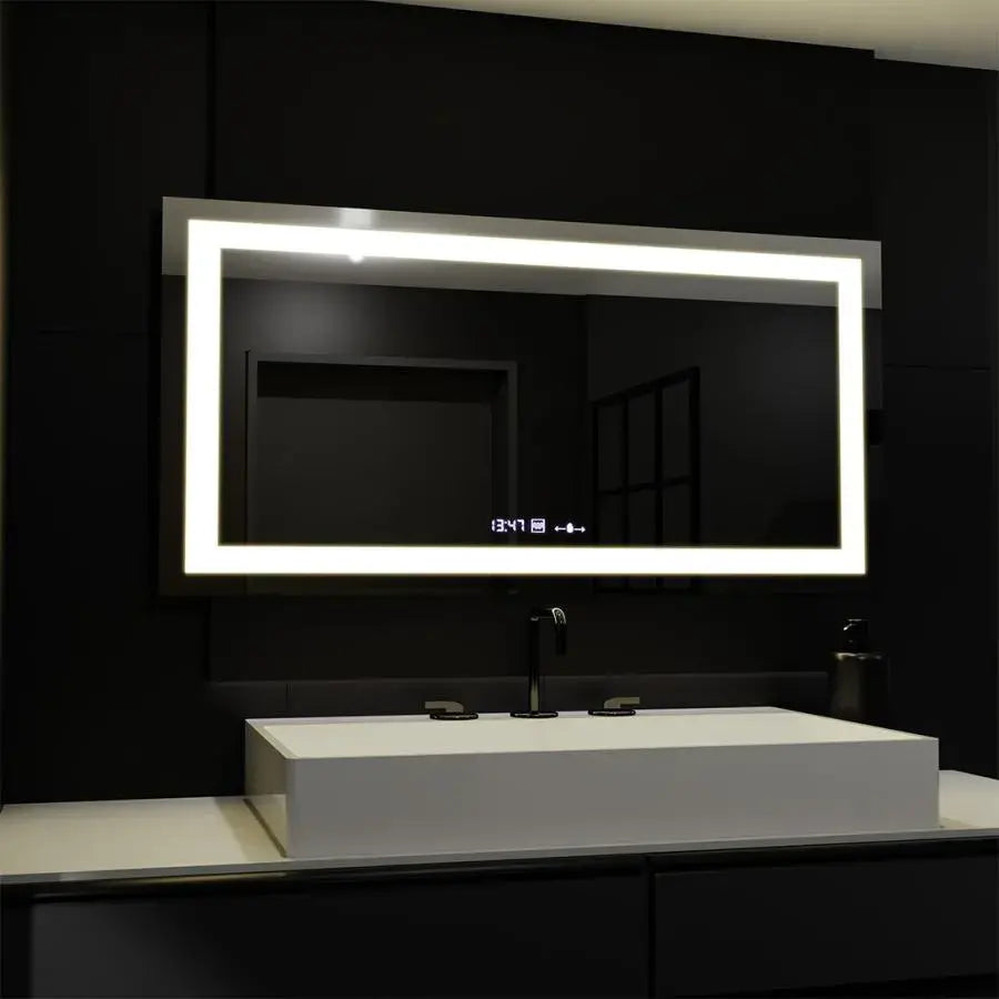 Rectangular LED mirror, 160x80cm, Verite MotionGlow Marcello, Demisting System, Clock & Thermometer, Dimable Mirrors Marcello Default Title Alessandro Design