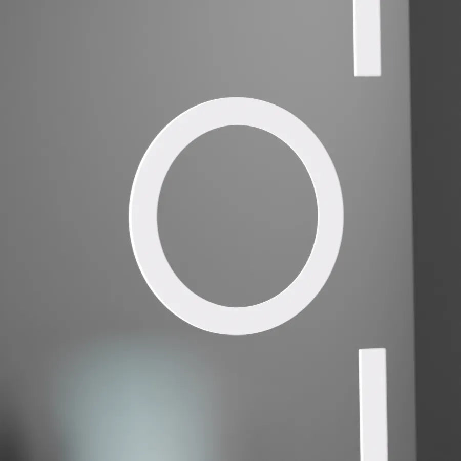 Rectangular LED Mirror, 50x70cm, Eclat MotionGlow Marcello, De-fogging System, Clock & Thermometer, Cosmetic Magnifier, Dimable Marcello Mirrors Default Title Alessandro Design