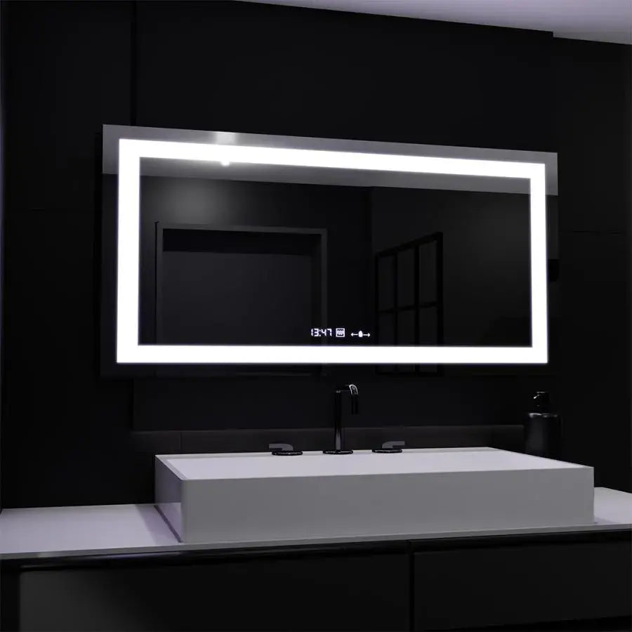 Rectangular LED mirror, 160x80cm, Verite MotionGlow Marcello, Demisting System, Clock & Thermometer, Dimable Mirrors Marcello Default Title Alessandro Design