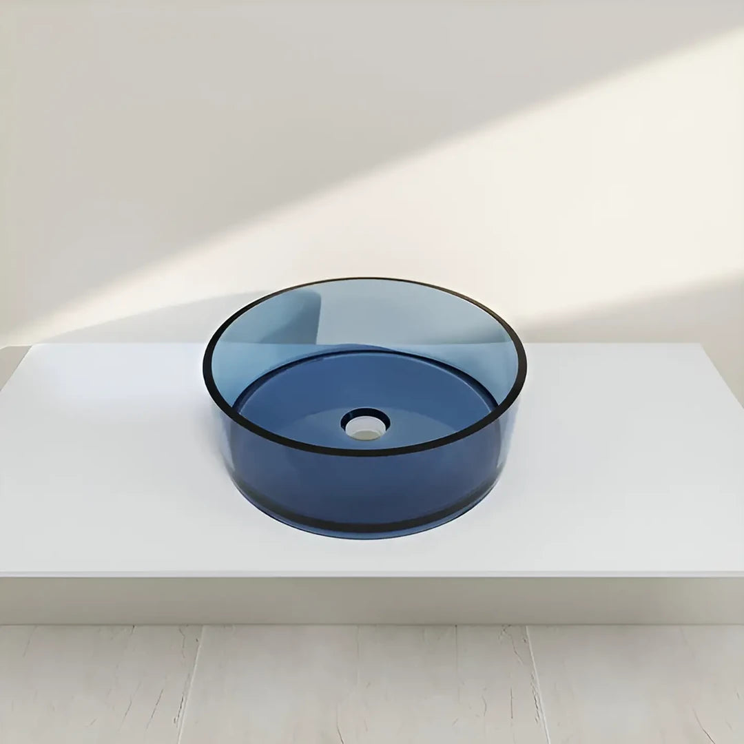 Resin Bathroom Sink 45x15 cm Sky Blue Default Title Alessandro Design