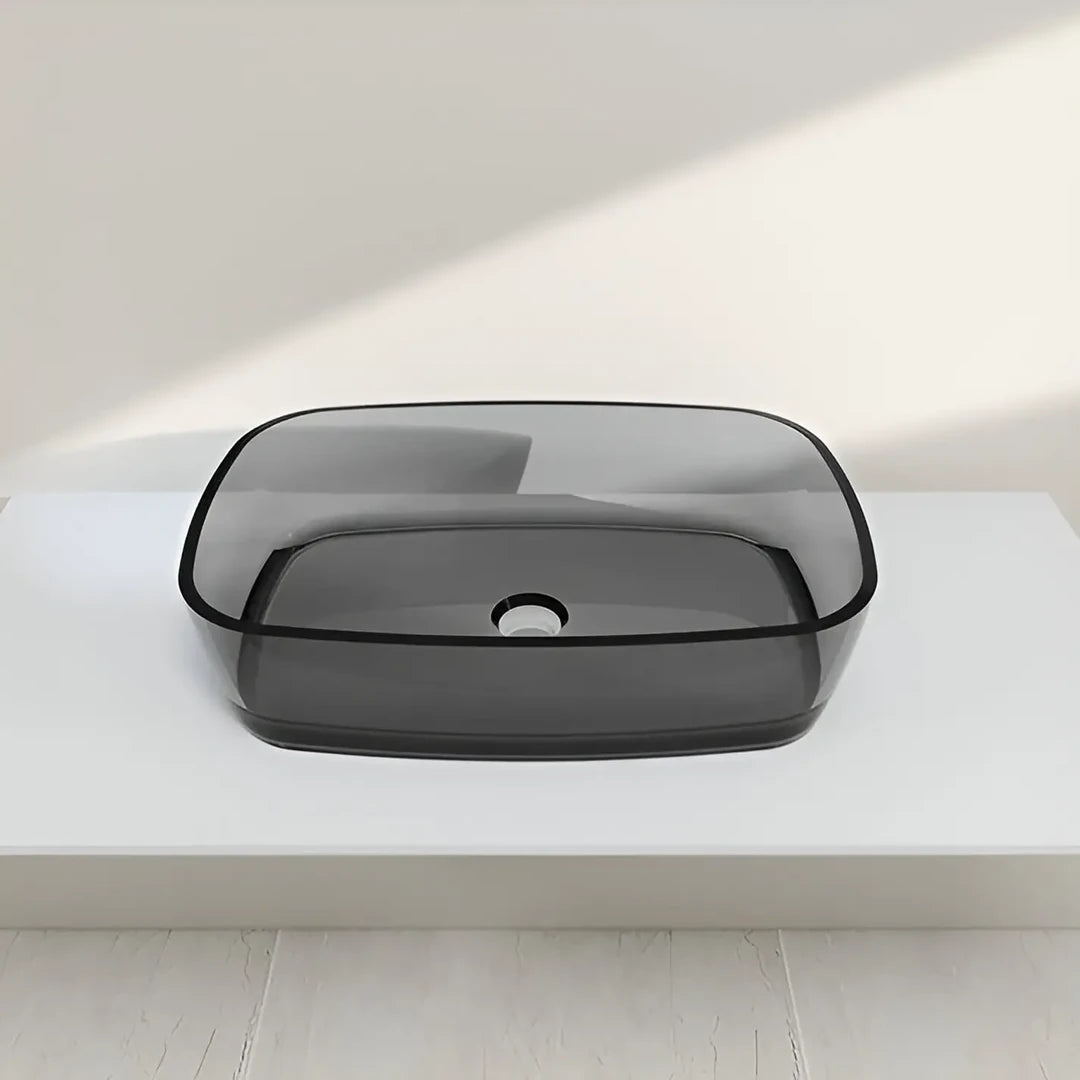 Resin Bathroom Sink 60x40 cm Dark Gray Sinks Default Title Alessandro Design