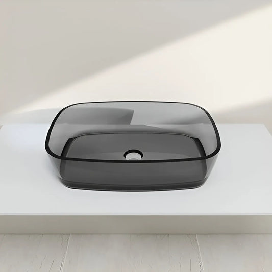 Resin Bathroom Sink 60x40 cm Dark Gray Sinks Default Title Alessandro Design