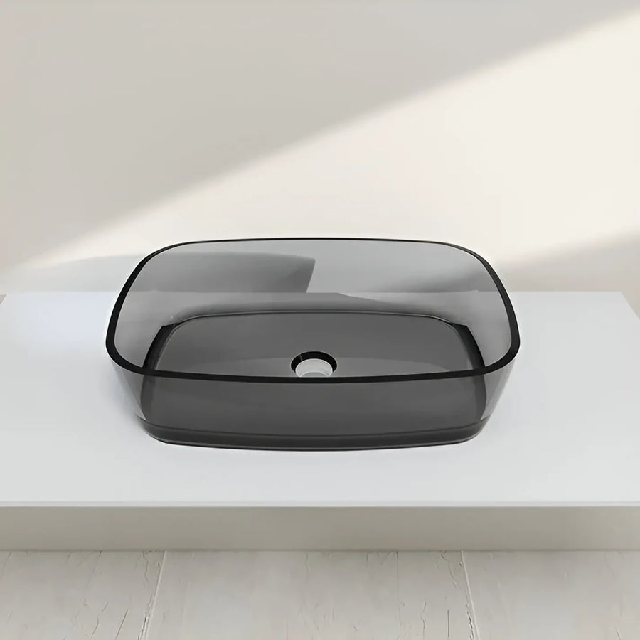 Resin Bathroom Sink 60x40 cm Dark Gray Sinks Default Title Alessandro Design