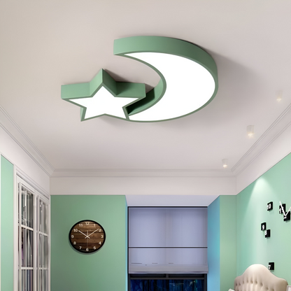 Sofia LED Chandelier, 34W, Green Acrylic, Moon and Star Shape, 3000K/4000K/6000K LED Chandeliers Default Title Alessandro Design